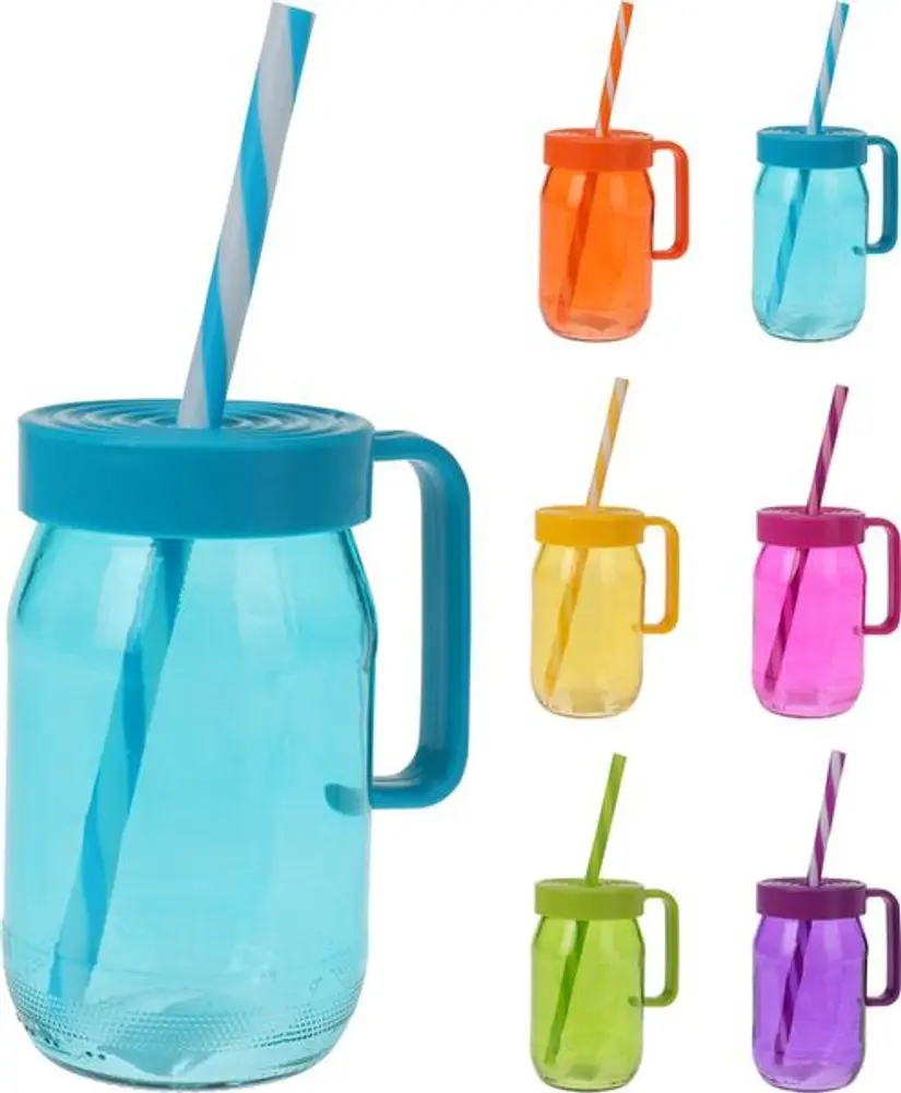 sklen. 370ml, 1ks, s uchem, BARVY, brčko, sklo