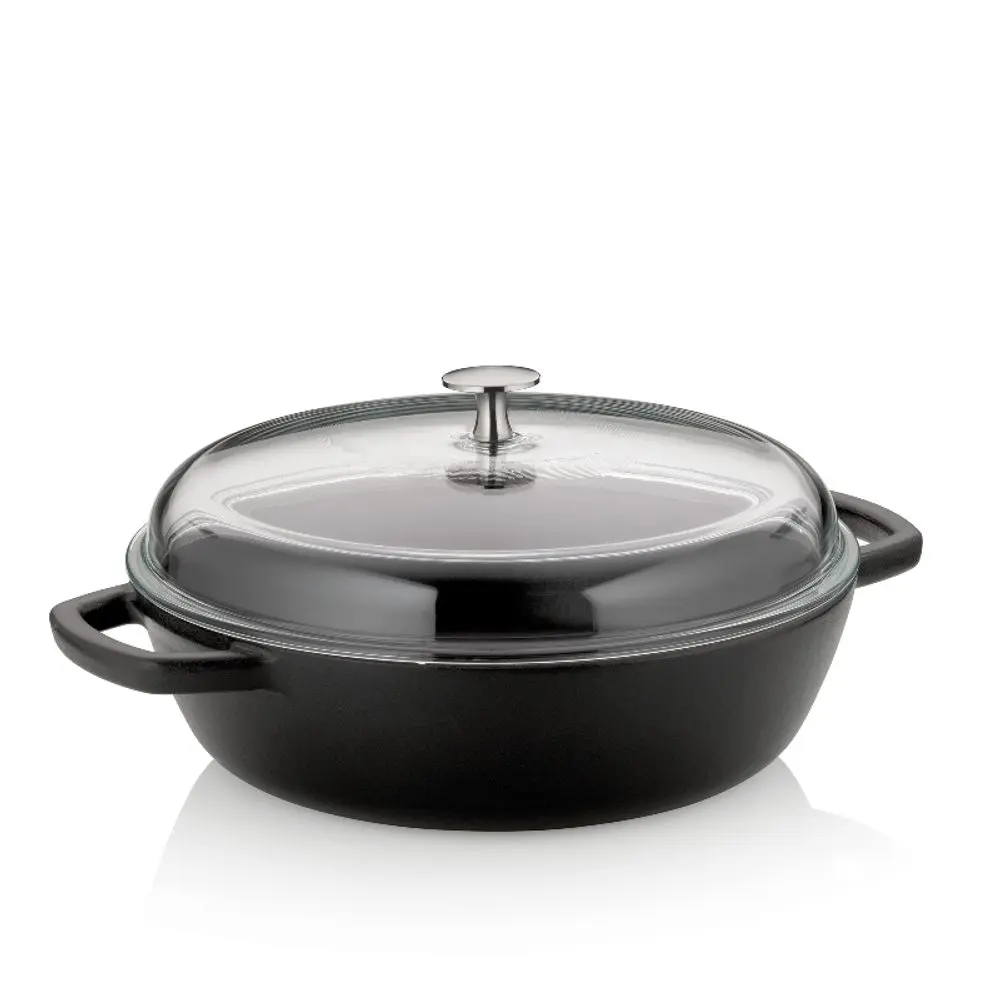 KELA Hluboká pánev litinová CALIDO 28 cm 3,8l černá KL-12466