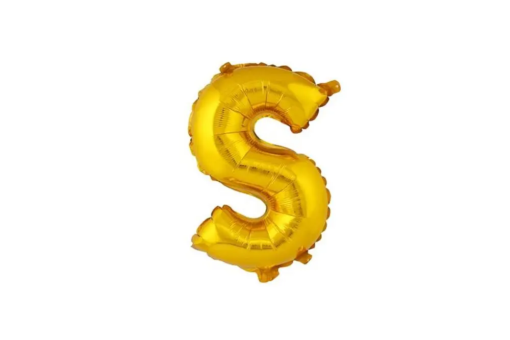 Balónek fóliový TORO písmenko "S" 30cm