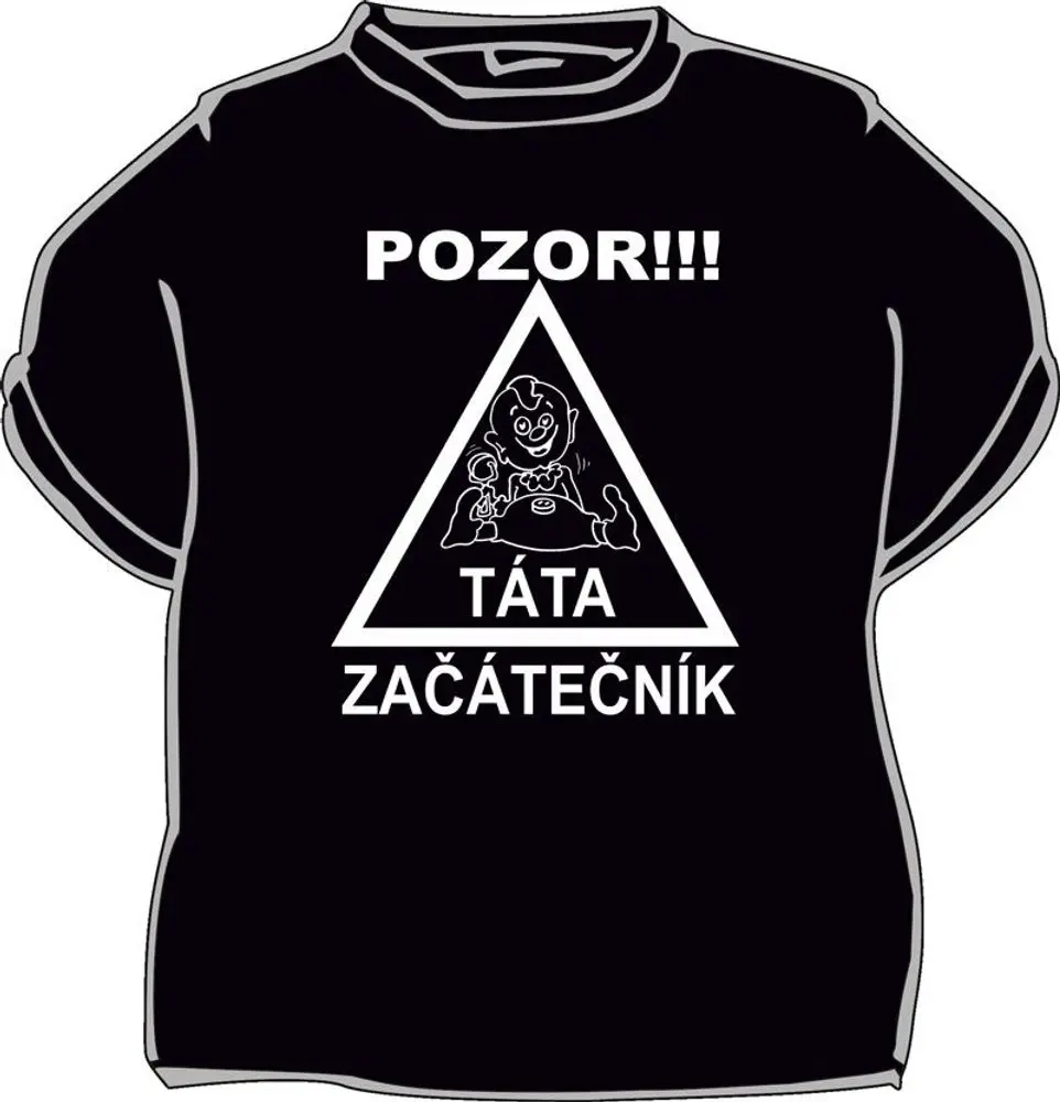 Pozor táta začátečník - XXL černá