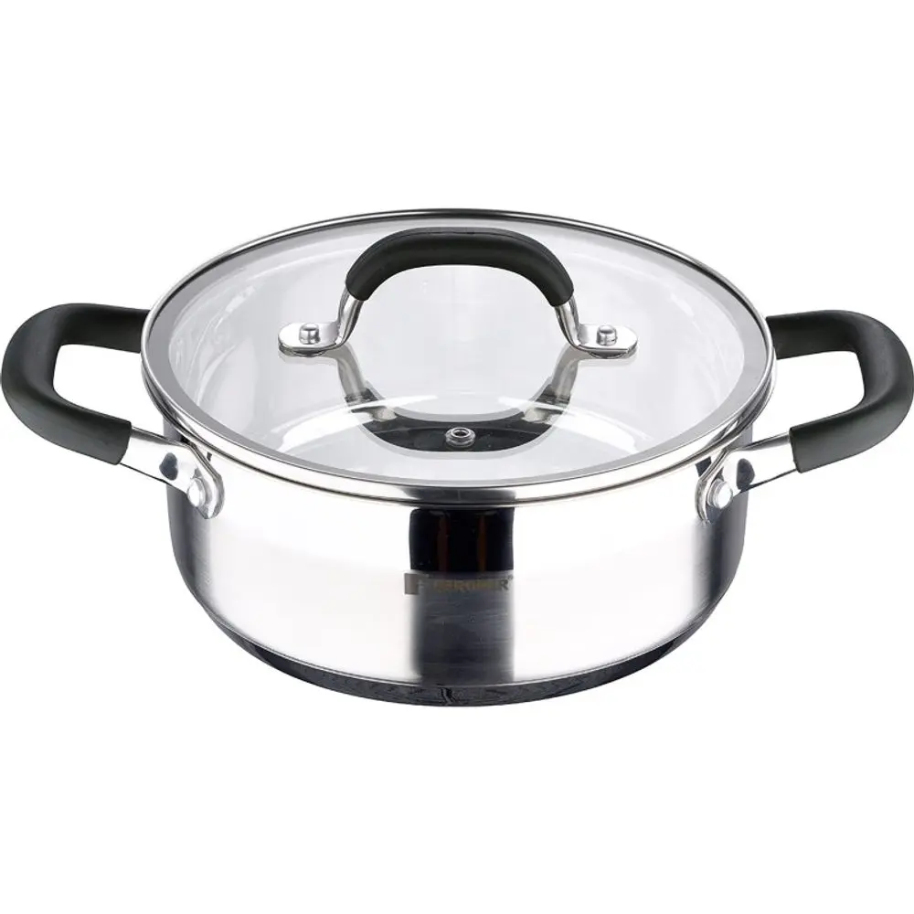 BERGNER Kastrol s poklicí nerez MIDNIGHT 20 cm 2,3 litru BG-32082-MM