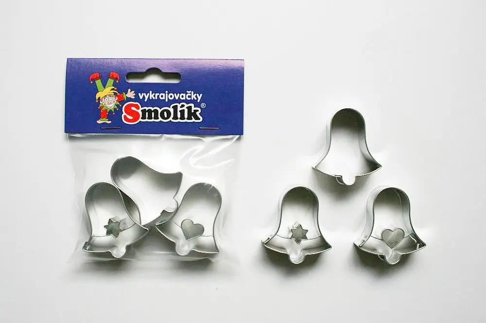 SMOLÍK COOKIE - Vykrajovačky zvonky 3ks