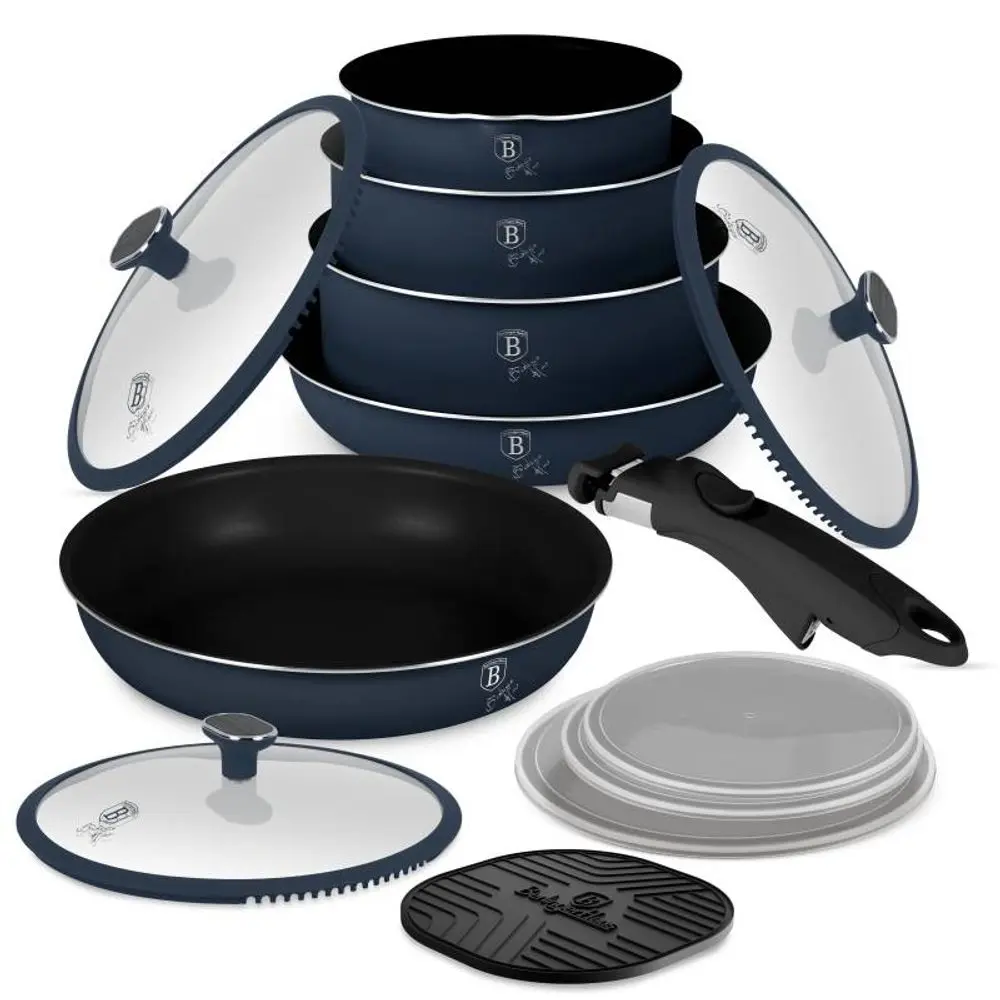 BERLINGERHAUS Sada nádobí s titanovým povrchem 13 ks Deep Sea Collection BH-8417