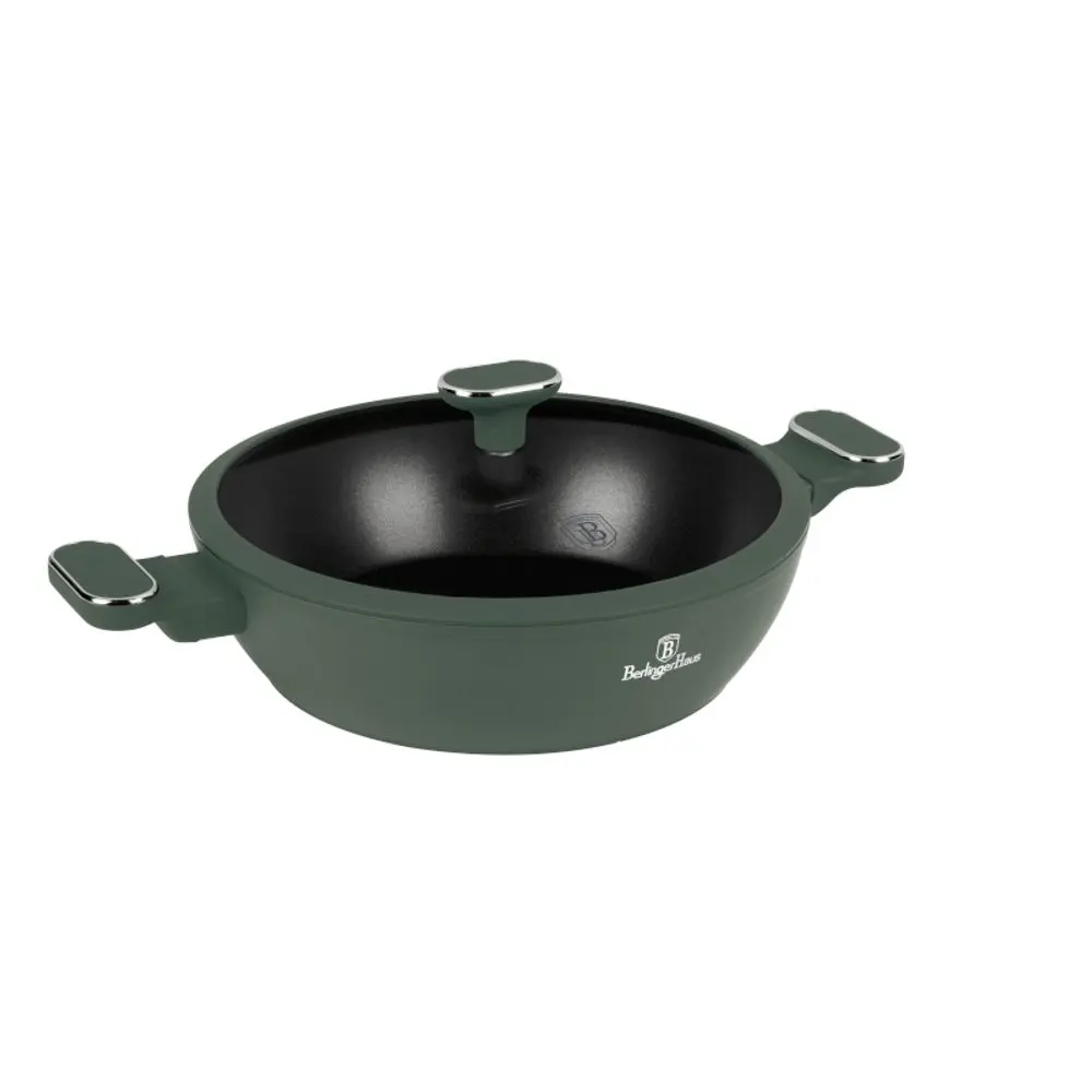 BERLINGERHAUS Kastrol s titanovým povrchem a poklicí 28 cm Matte Green Collection BH-8163