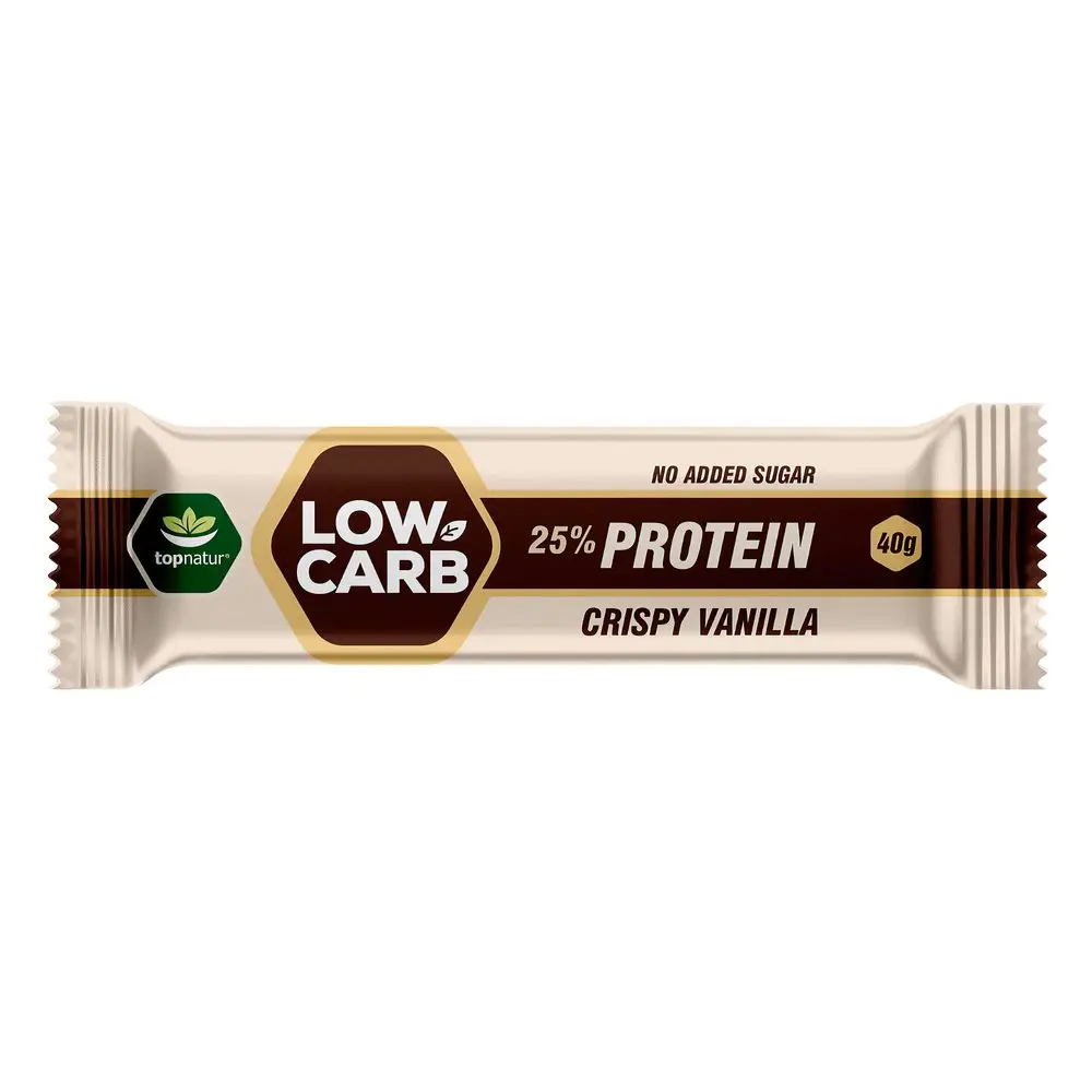 LOW CARB proteinová tyčinka Topnatur - Crispy Vanilla 40g