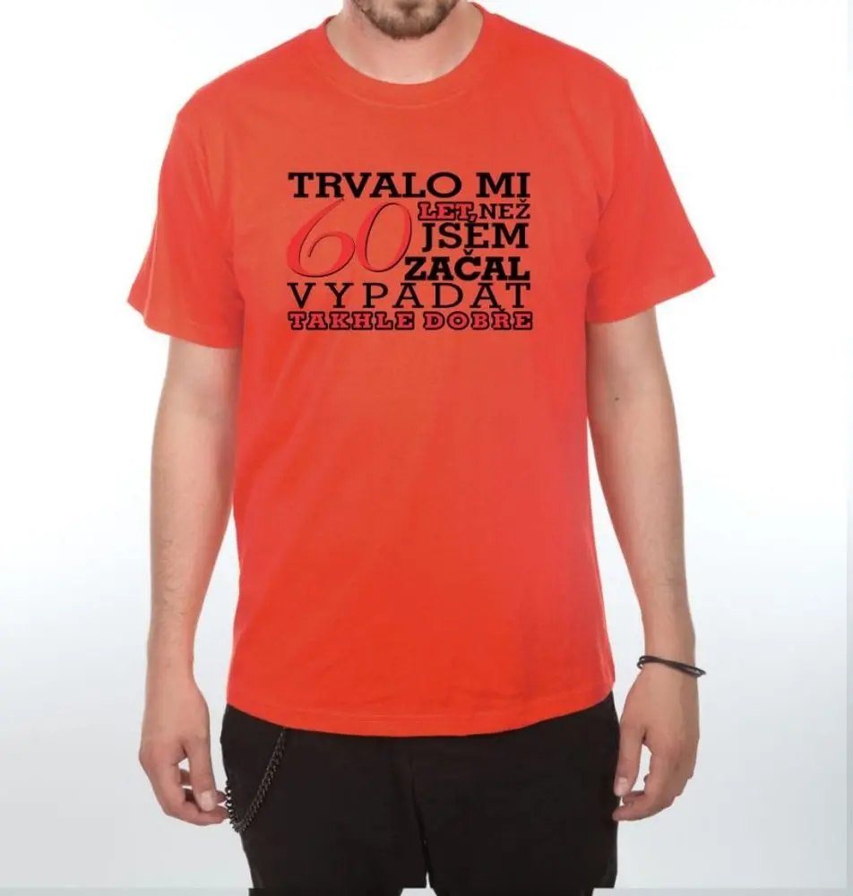 Tričko - Trvalo mi 60 let - L  červená