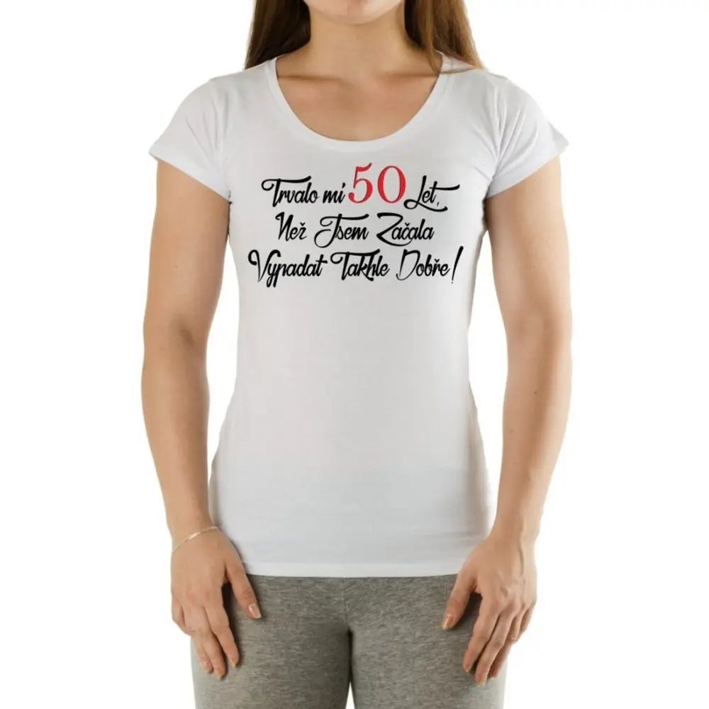 Tričko - Trvalo mi 50 let - XXL bílá