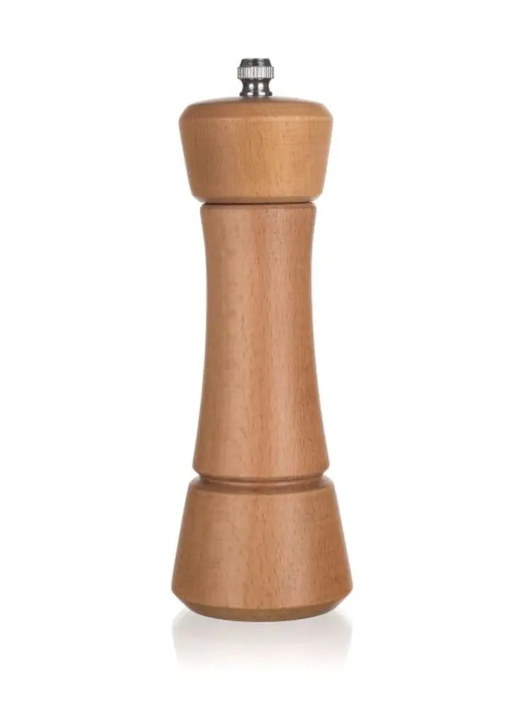 mlýnek NATURAL 16,5cm na koření, dřevo, ker.strojek