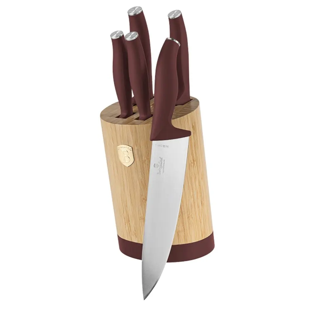 BERLINGERHAUS Sada nožů se stojanem BAMBOO 6 ks Leonardo Collection BH-2754