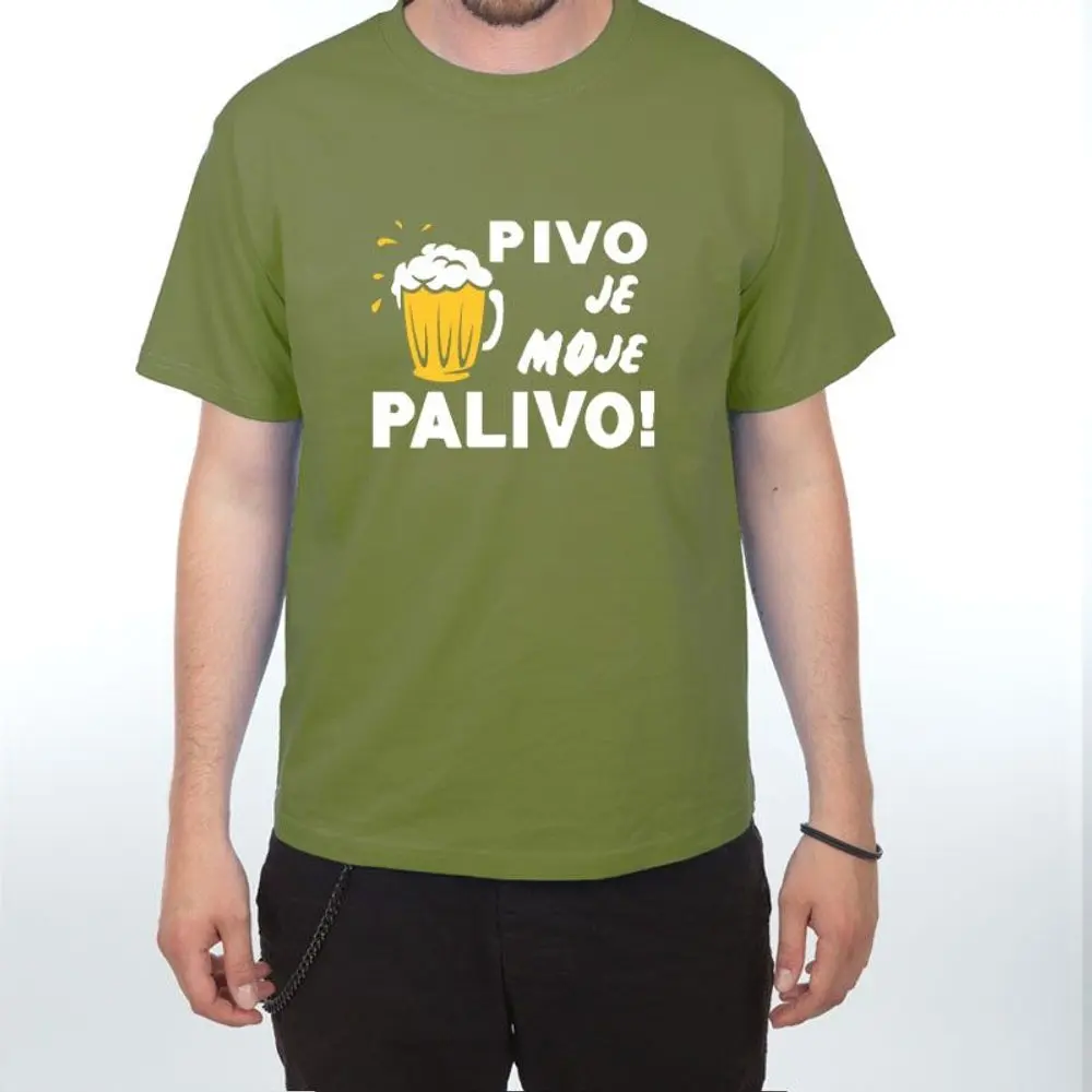 Tričko - Pivo je moje palivo - L olive