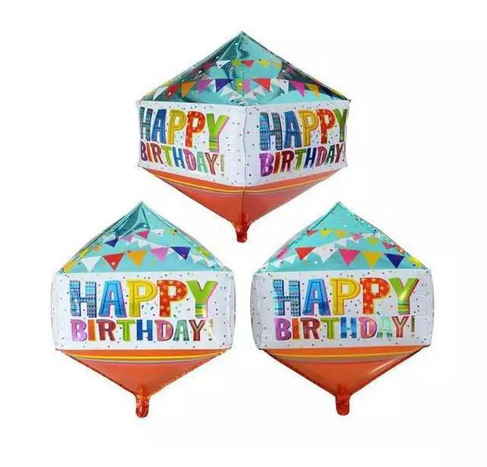 TORO BALÓNEK "HAPPY BIRTHDAY",TVAR DIAMANT, 39,5X73,6CM_hamashop