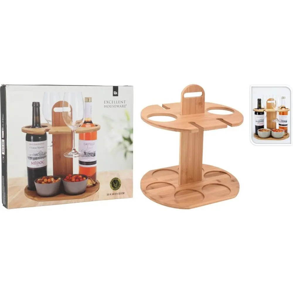 EXCELLENT HOUSEWARE Držák na lahve vína, sklenice a misky KO-170488200