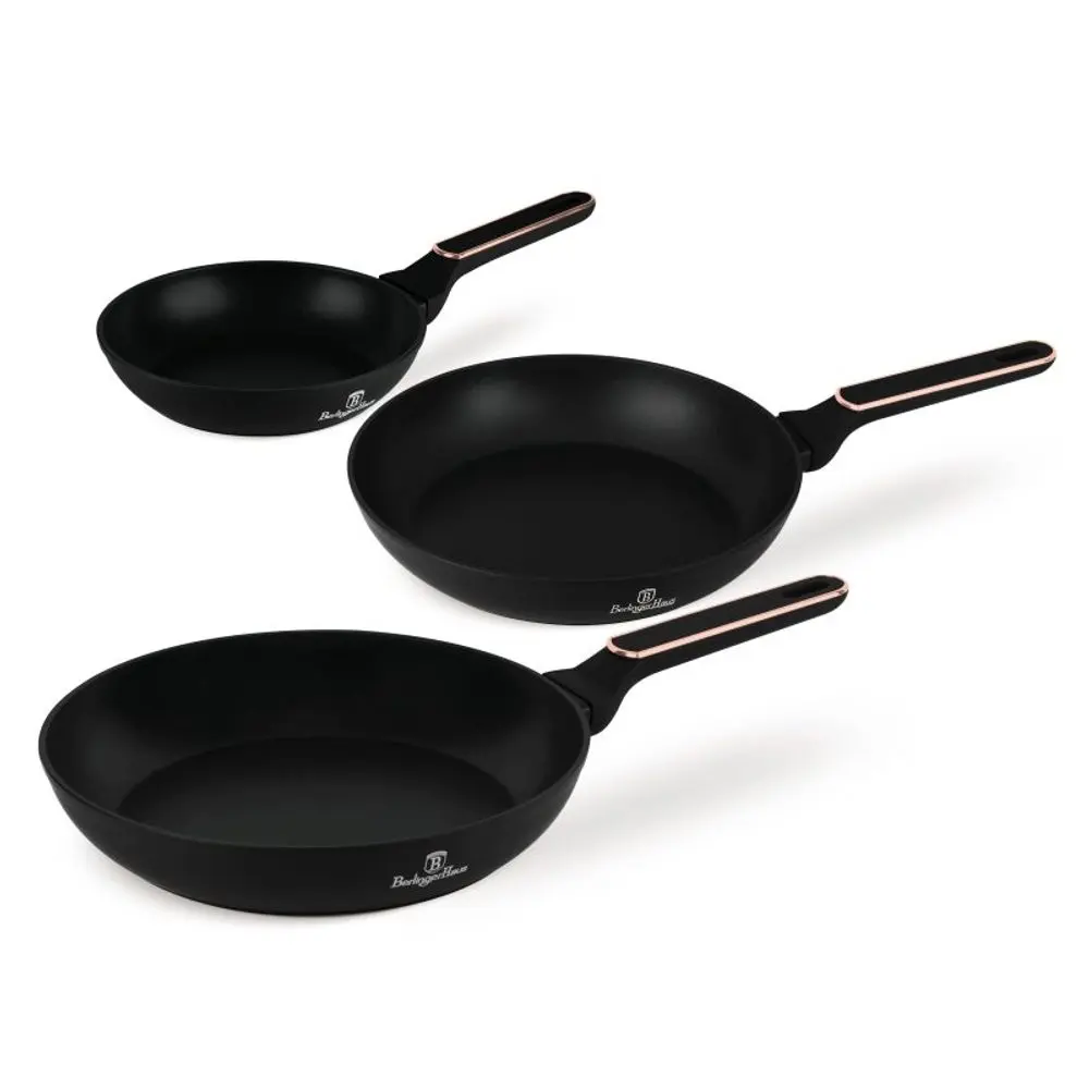BERLINGERHAUS Sada pánví s titanovým povrchem 3 ks Black Rose Collection BH-8360