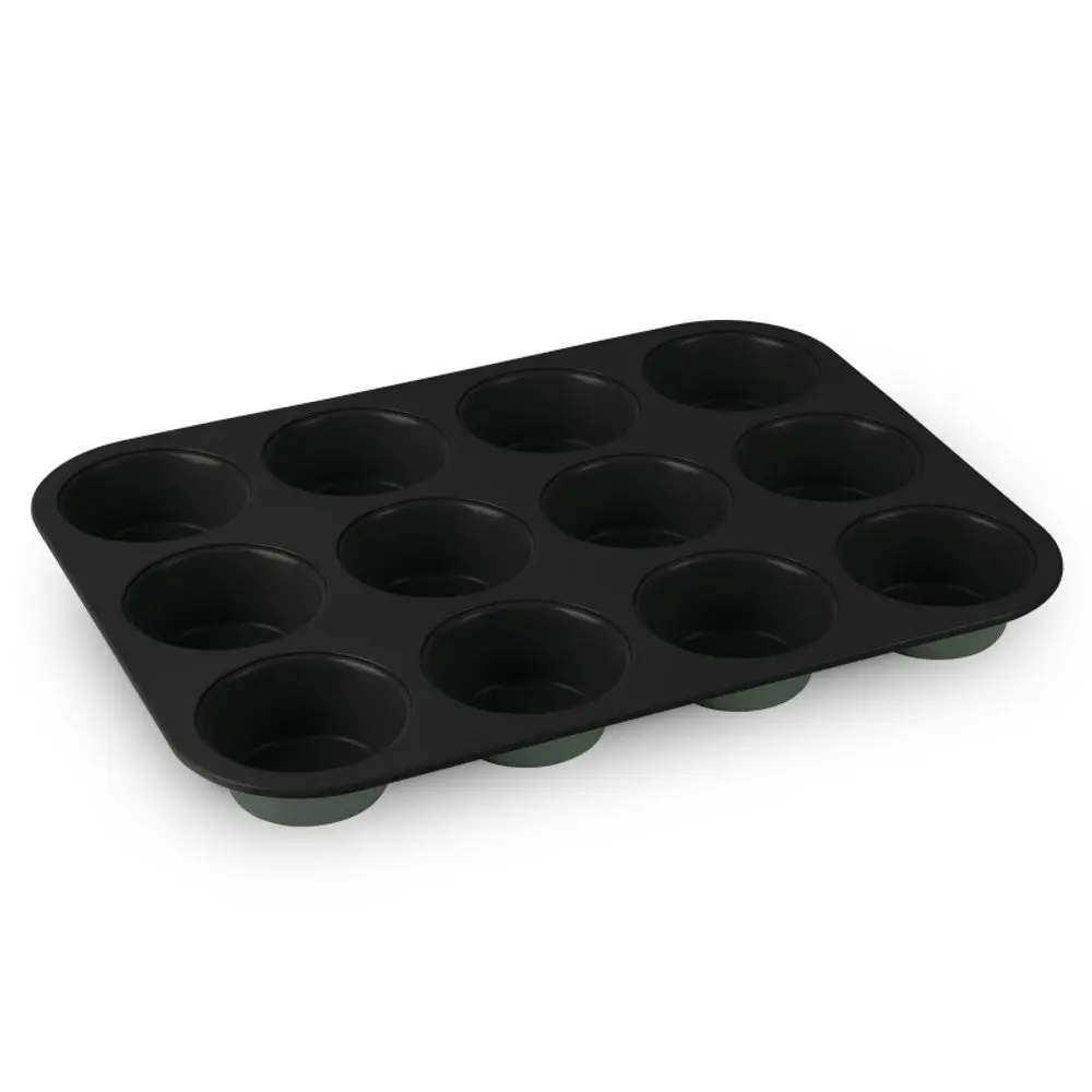 BERLINGERHAUS Forma na muffiny s nepřilnavým povrchem 12 ks Matte Green Collection BH-7946