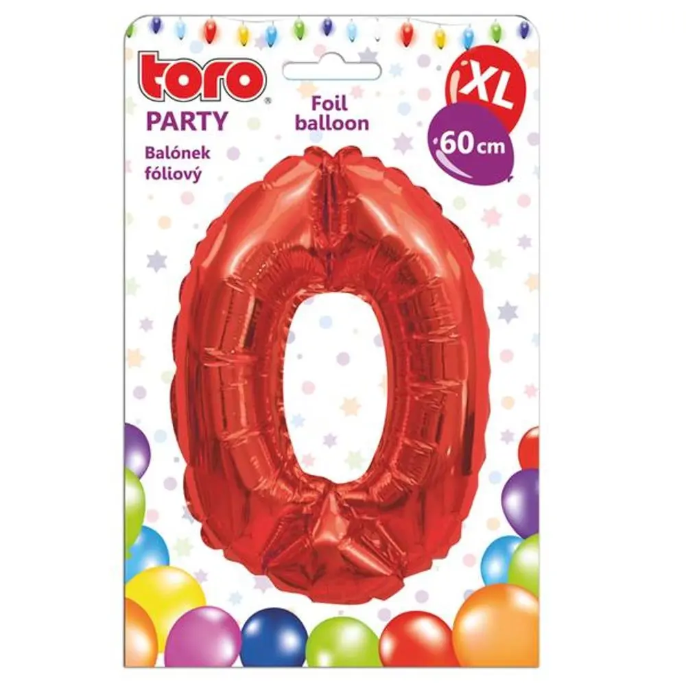 TORO BALÓNEK XL, ČÍSLICE 0, 60CM, MATNĚ ČERVENÁ_hamashop