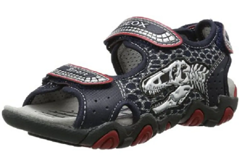 Dětská letní obuv GEOX J S.STRIKE F – MESH+PR.DBK NAVY/SILVER