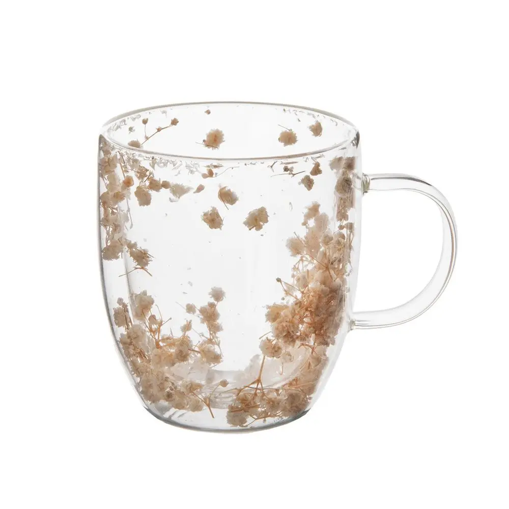 Dvoustěnný hrnek DOUBLE květy 0,35 l