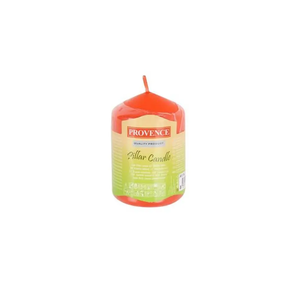 Provence SVÍČKA VÁLEC ORANŽOVÁ 8X5,5X2,5CM PARAFÍN_hamashop