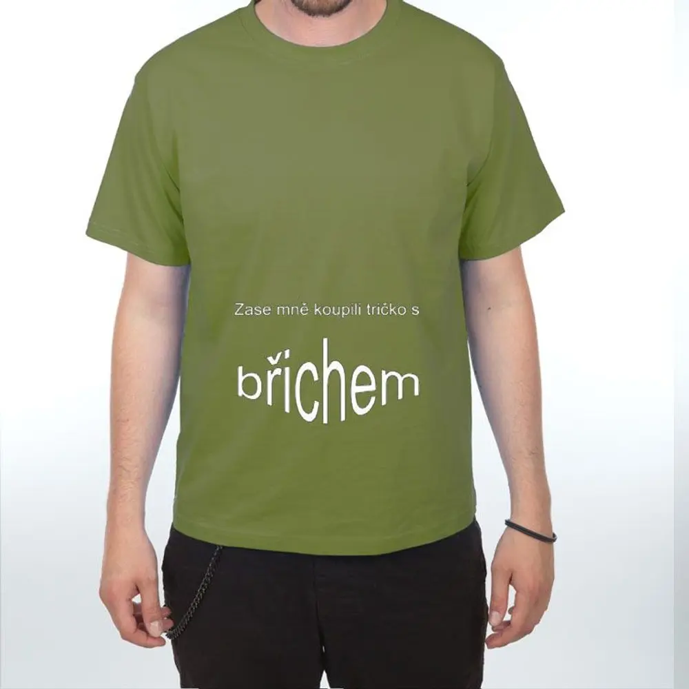 Zase mně koupili tričko s břichem - XXXL olive