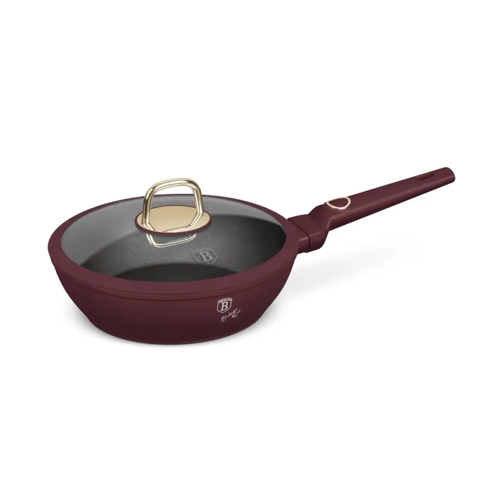 BERLINGERHAUS Pánev hluboká s titanovým povrchem a poklicí 24 cm Leonardo Collection BH-8032