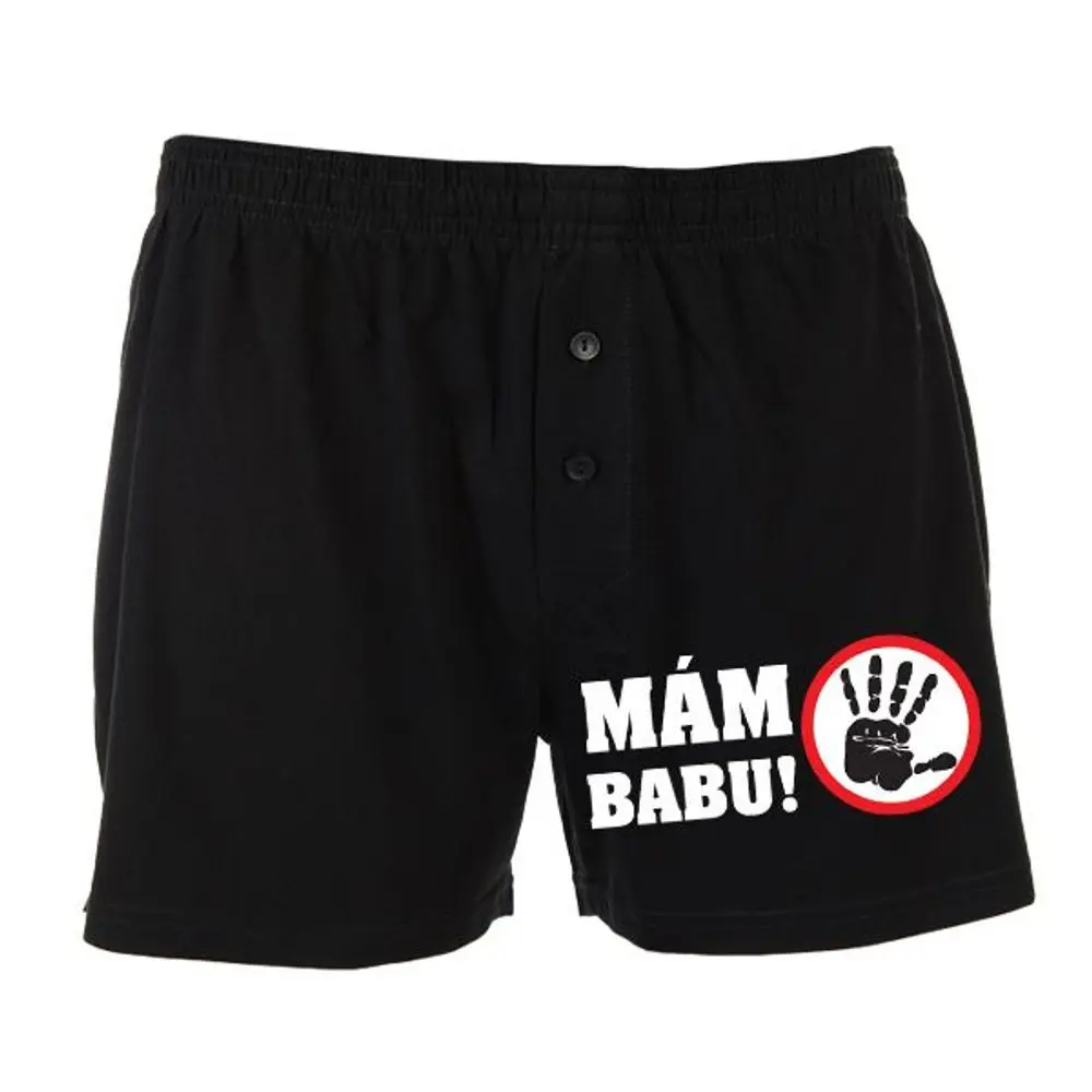 Trenýrky - Mám babu - M černá