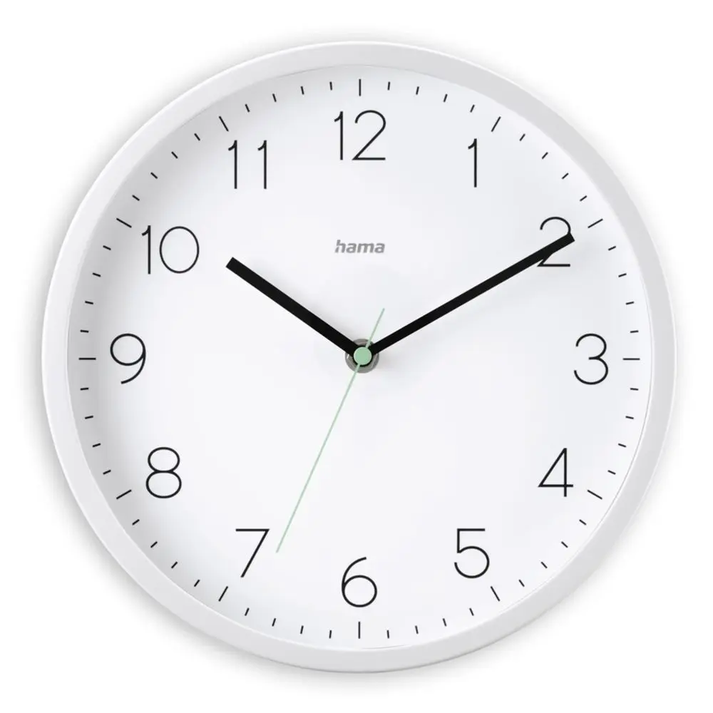 Hama Menorca, nástěnné hodiny řízené rádiovým signálem, 25 cm, bílé
