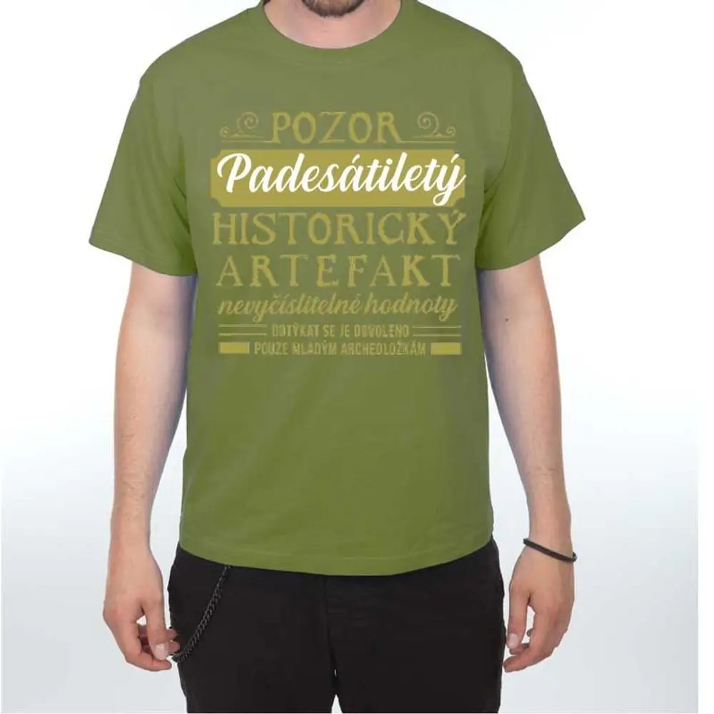 Tričko - Pozor Artefakt 50 - XXL olive
