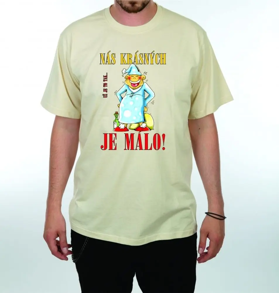Tričko - Nás krásných je málo - XXXL písková