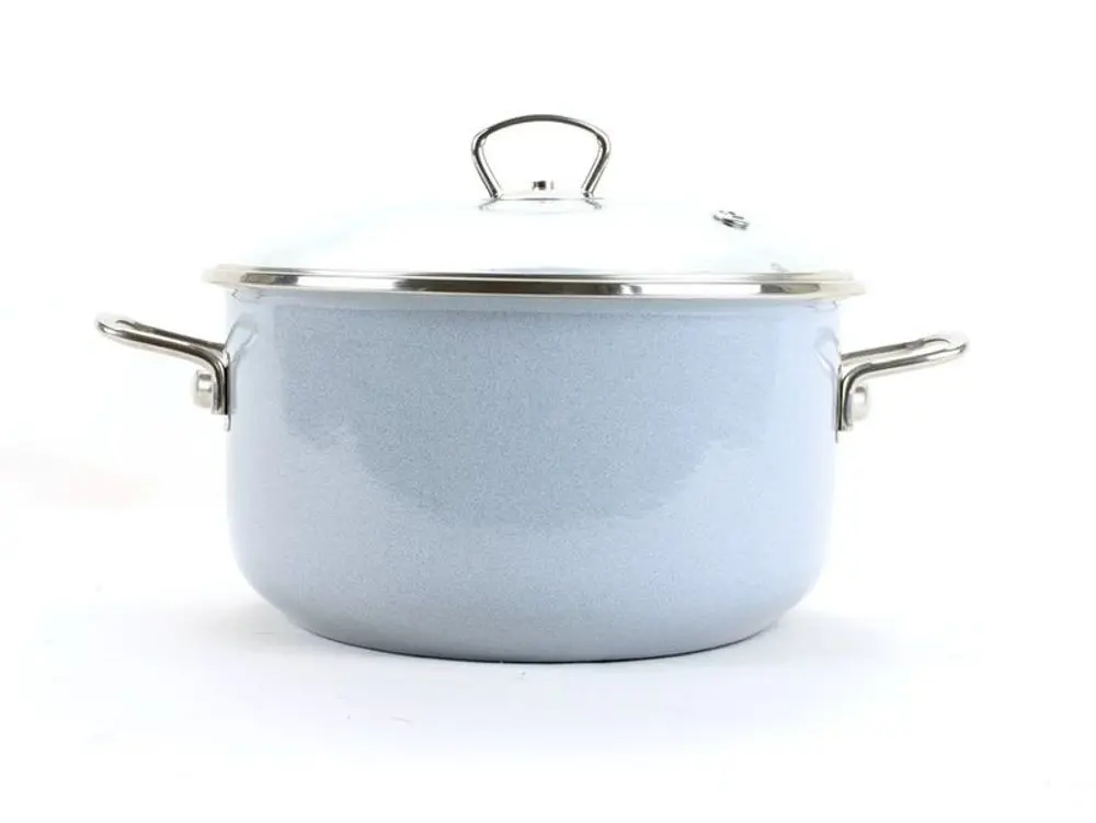 BELIS - Hrnec smalt a poklice 24cm 5,5l Premium BELIS šedý