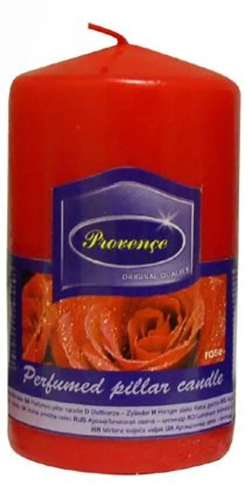 Provence Svíčka parafín válec s vůní růže, 6 x 11, 1 cm_hamashop