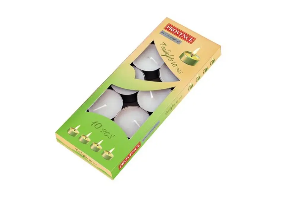 Provence Čajová svíčka bílá 10 ks, 3, 5 x 1, 5 cm_hamashop