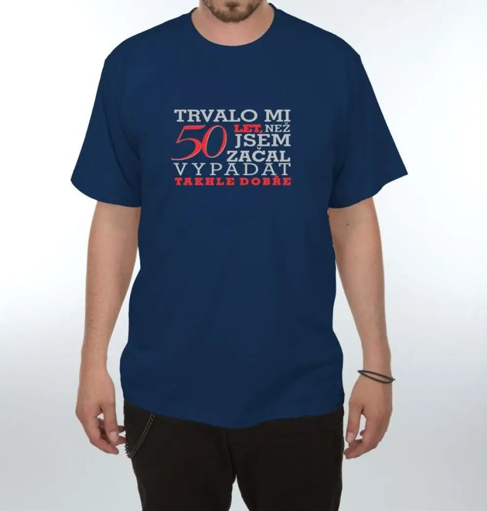 Tričko - Trvalo mi 50 let - M  tmavě modrá