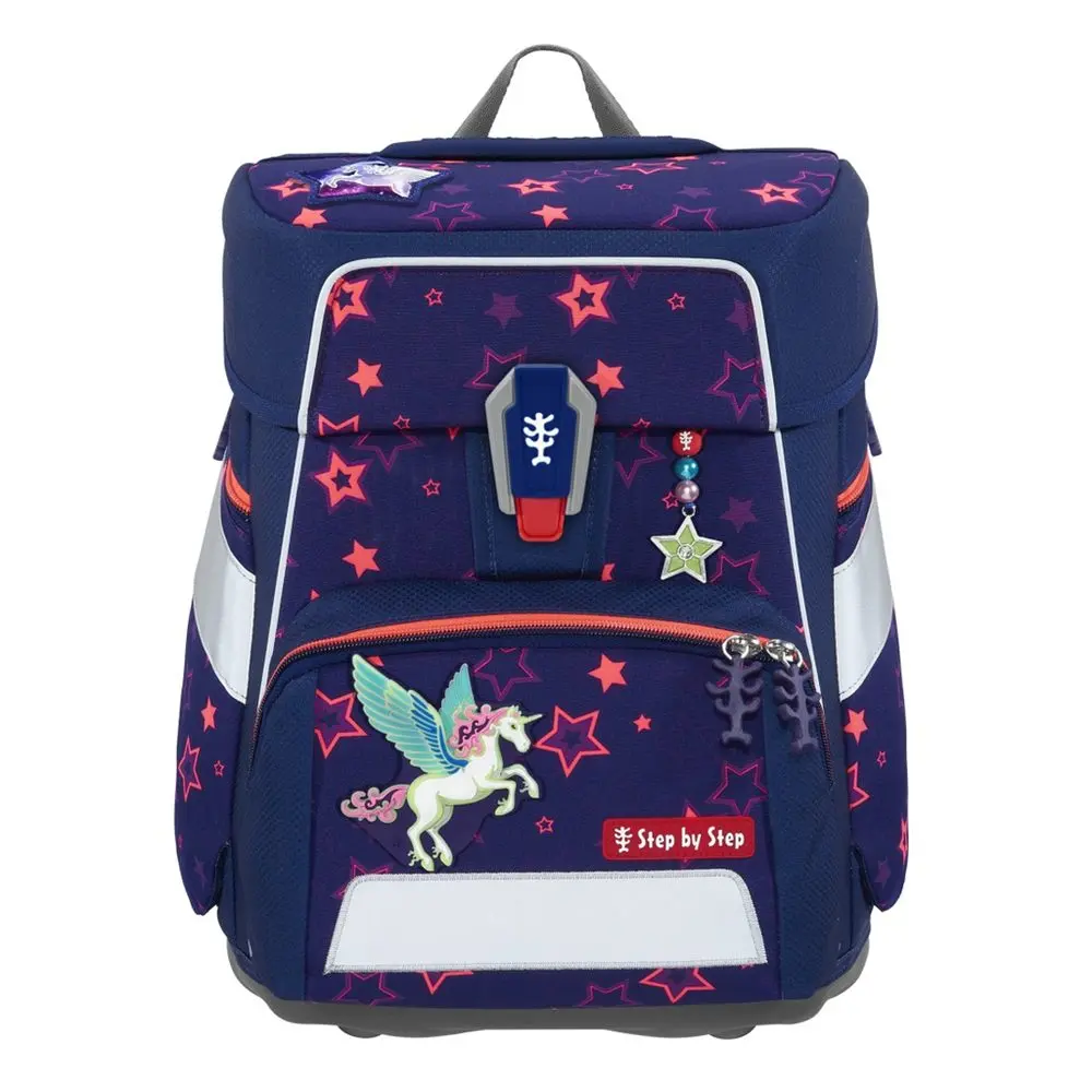 Školní aktovka Step by Step SPACE SHINE, Pegasus Night Nuala - 5 dílný set, AGR certifikát