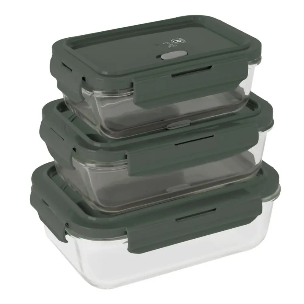 BERLINGERHAUS Dóza na potraviny sada 3 ks Matte Green Collection BH-8791