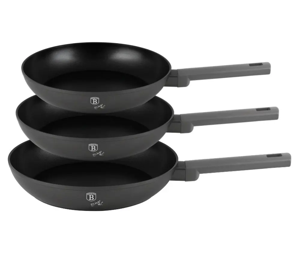 BERLINGERHAUS Sada pánví s titanovým povrchem 3 ks Antracit Collection BH-8138
