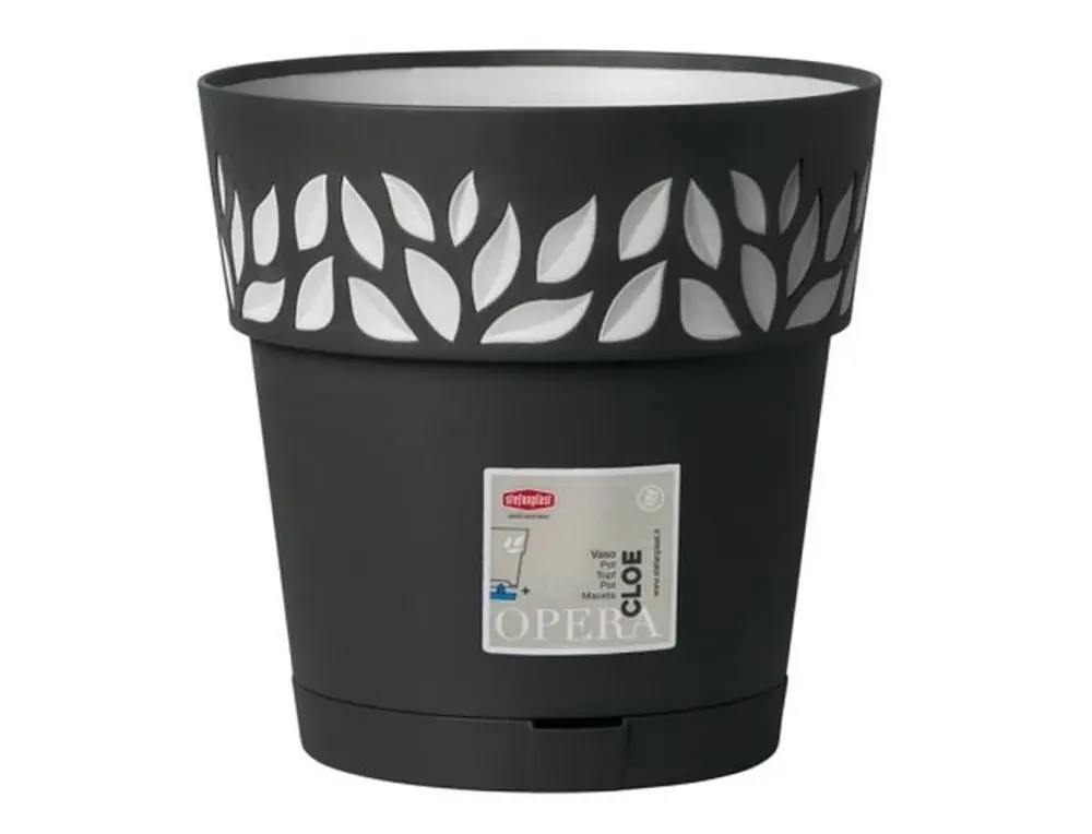 květ. d20xh19cm GRAFIT/šedá CLOE+miska
