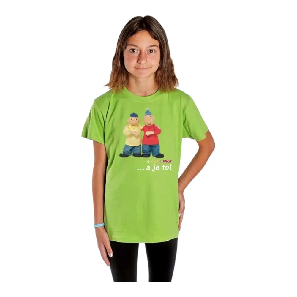 Dětské tričko - Gesto Pat a Mat - 146 kiwi