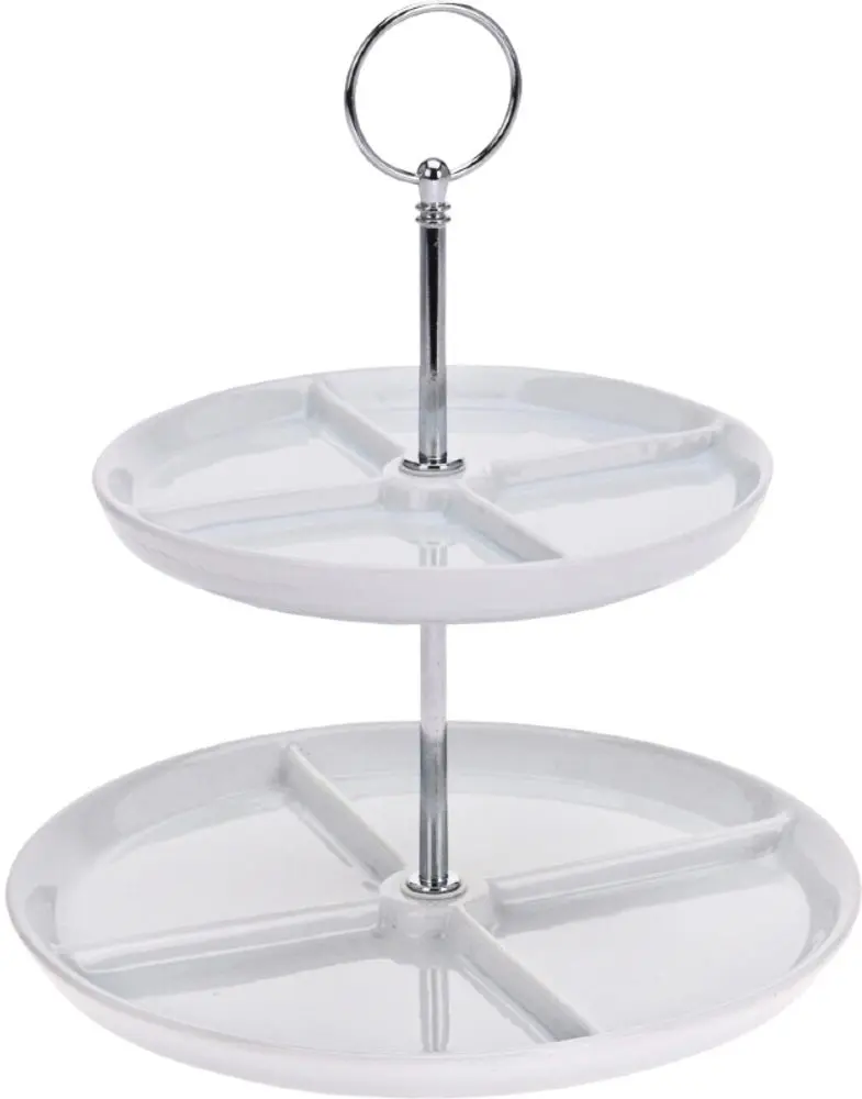 EXCELLENT HOUSEWARE Etažér dvoupatrový porcelánový KO-795880410