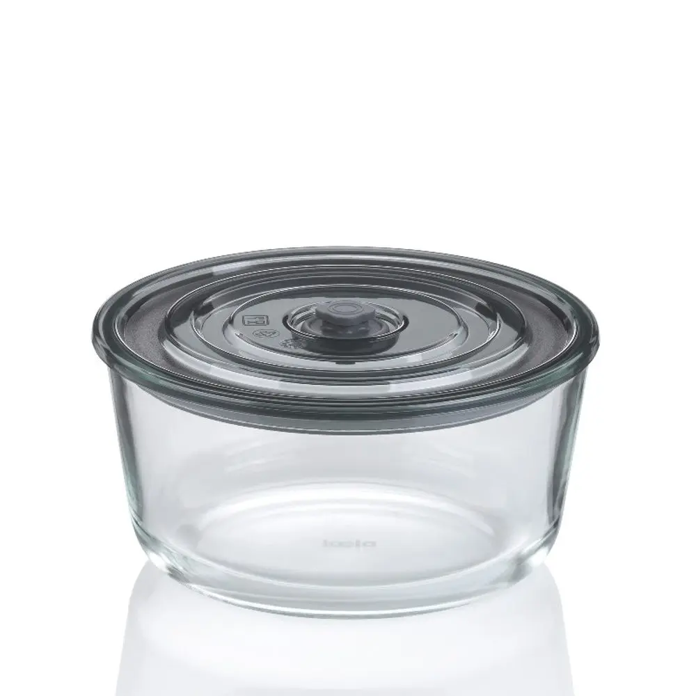 KELA Dóza na potraviny skladovací Aurelia sklo 19 x 9 cm, 1,22l KL-12641
