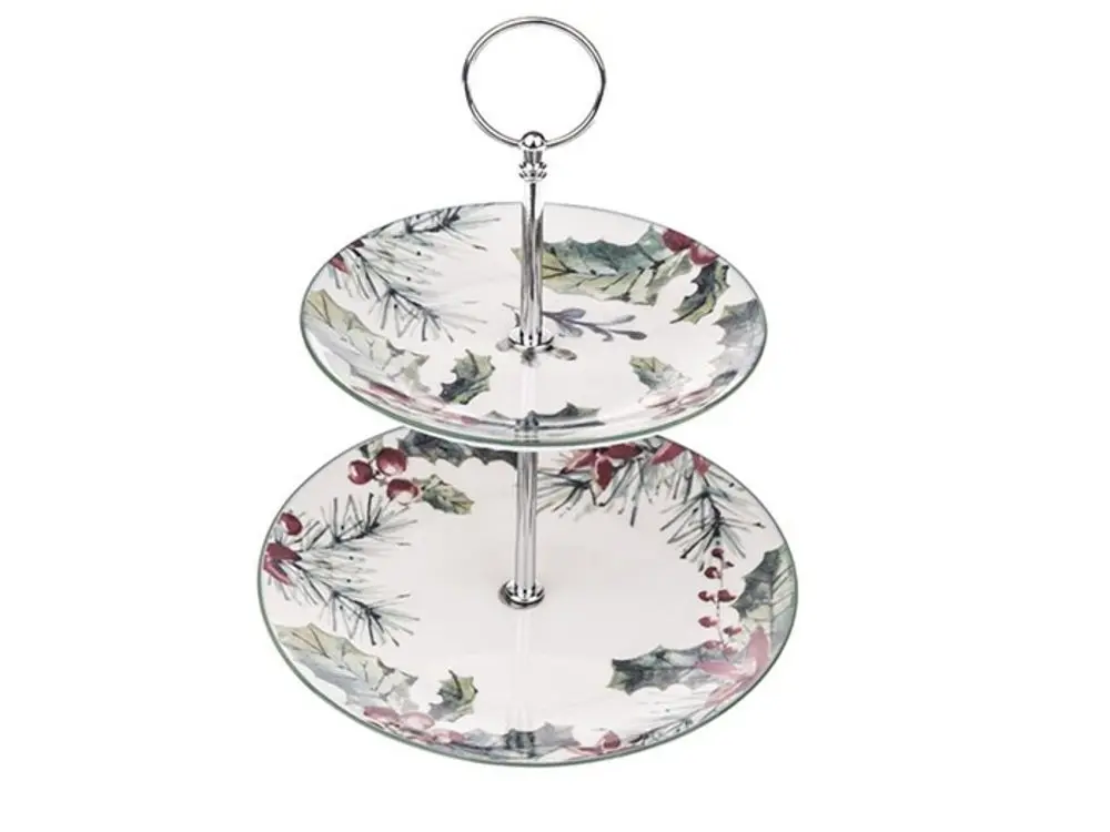 Vánoční porcelánový etažér Needles
