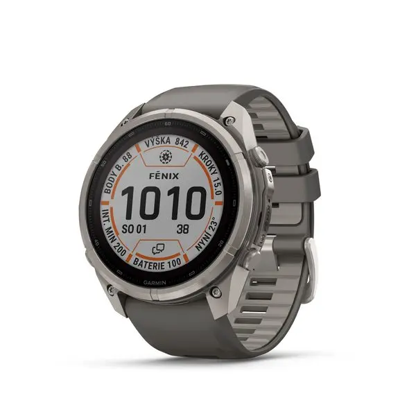 Garmin Fenix® 9 Pro Solar inReach - 51 mm, Titanium Pebble Gray/Silver Gray 010-04339-01