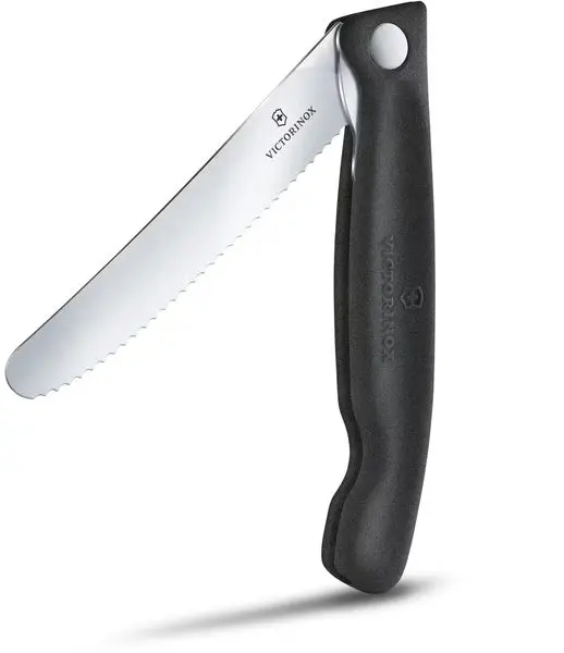 Piknikový nůž Victorinox Swiss Classic Wavy 11cm černý 6.7833.F
