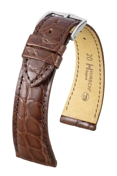 Řemínek Hirsch Regent - hnědý, mat