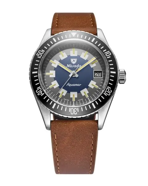 Nivada Grenchen Aquamar Vintage - Brown Leather
