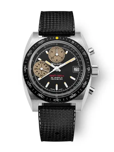 Nivada Grenchen Autochron Yellow Automatic - Rubber Tropic