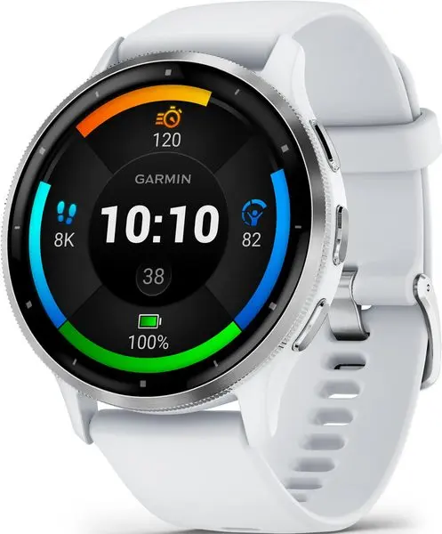 Garmin Venu® 3 Silver/White/ Silicone band  010-02784-00