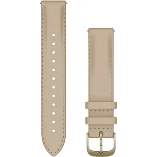 Garmin řemínek Quick Release 18 mm Light sand kůže, přezka cream gold 010-12932-60 - 22 mm