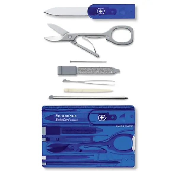 VICTORINOX SWISSCARD modrá-transparentní