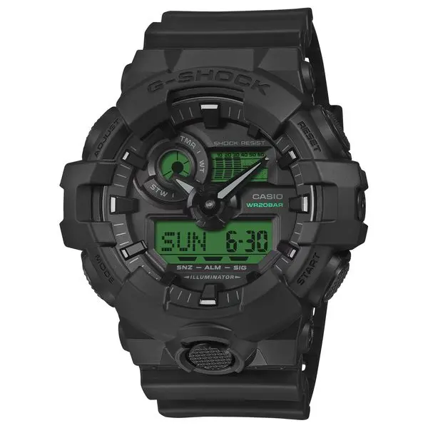 Casio G-Shock GA-700BEG-1AER Black and Electro Green Series