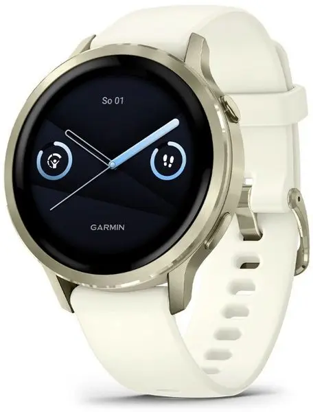 Garmin Venu® 4 - 41 mm Lunar Gold / Bone silikonový řemínek 010-03013-00